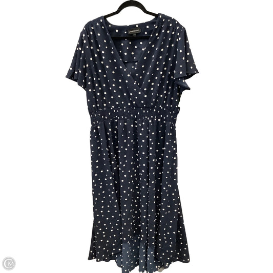 Dress Casual Midi By Lane Bryant In Blue, Size: 3x