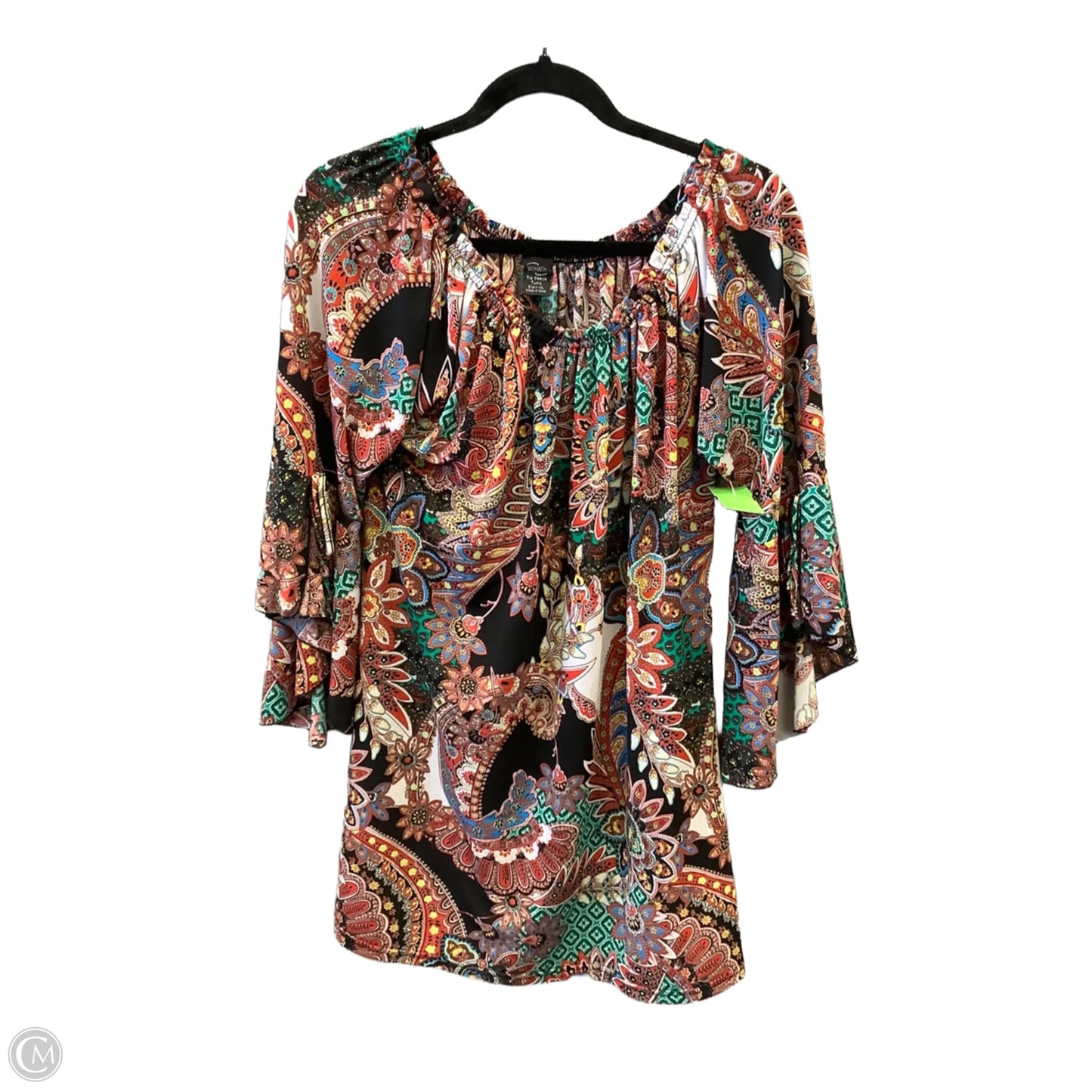 Tunic Long Sleeve By Clothes Mentor In Multi-colored, Size: L