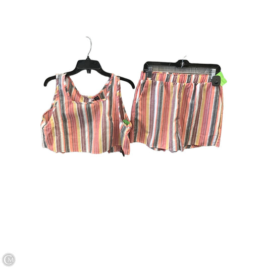 Shorts Set By Shein In Striped Pattern, Size: L