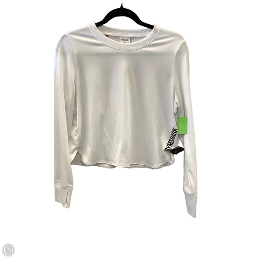 Athletic Top Long Sleeve Crewneck By Gym Shark In White, Size: M