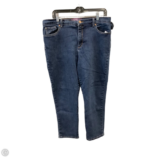 Jeans Straight By Gloria Vanderbilt In Blue Denim, Size: 16