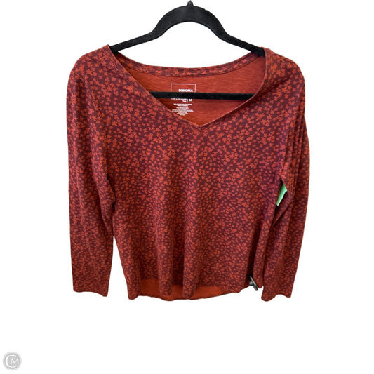 Top Long Sleeve By Sonoma In Brown, Size: M