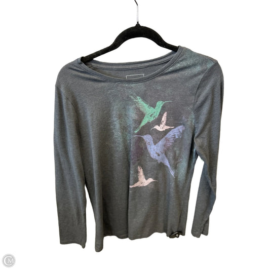 Top Long Sleeve By Sonoma In Grey, Size: M