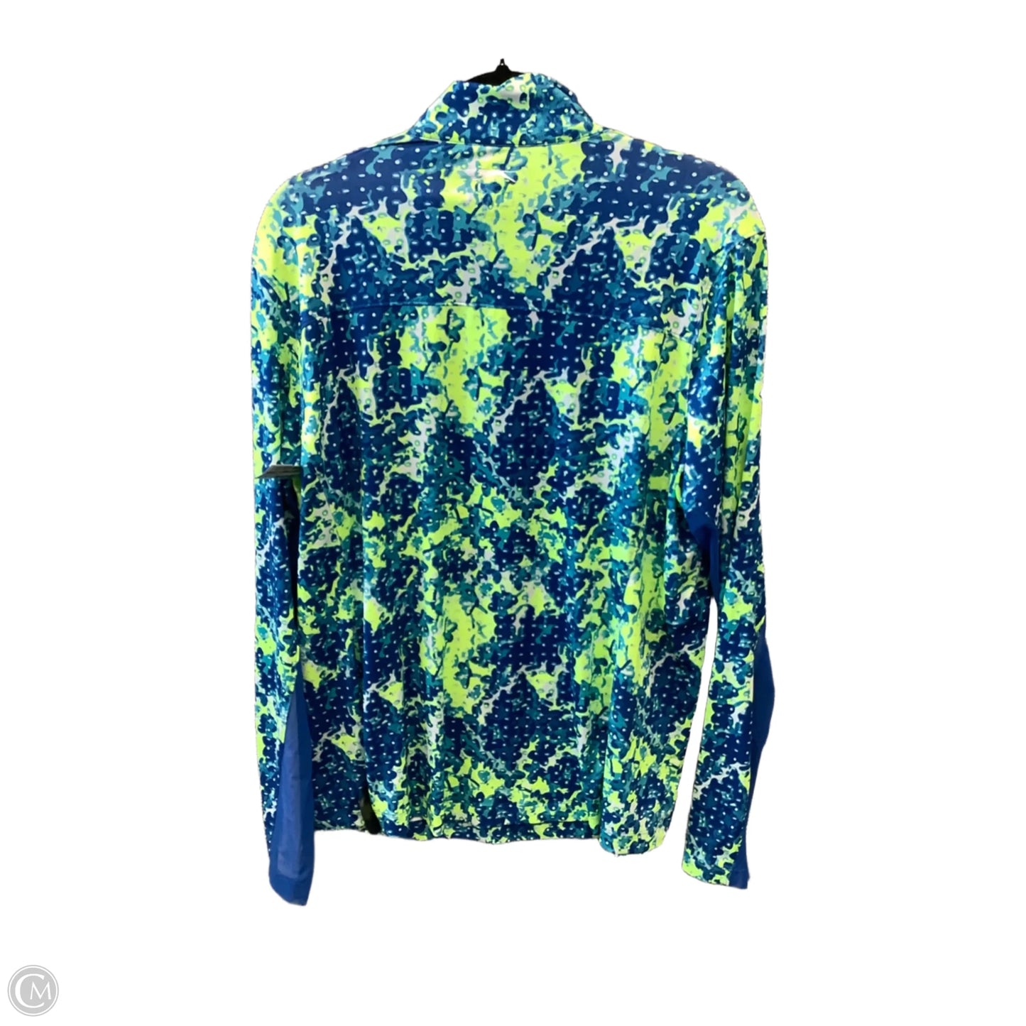 Athletic Top Long Sleeve Crewneck By Slazenger In Blue & Green, Size: Xxl
