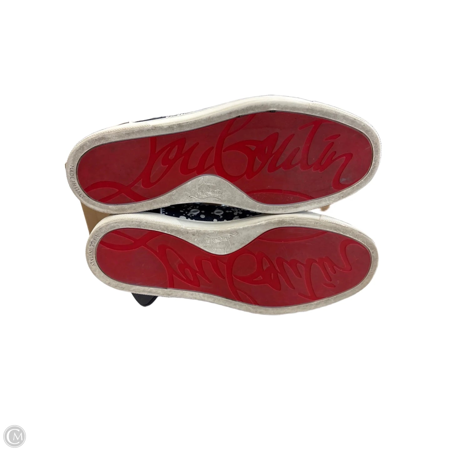 Shoes Luxury Designer By Christian Louboutin In Navy, Size: 7.5