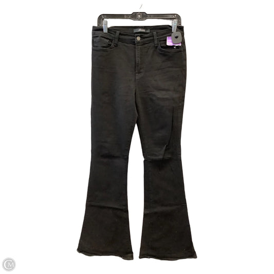 Jeans Flared By J Brand In Black Denim, Size: 8