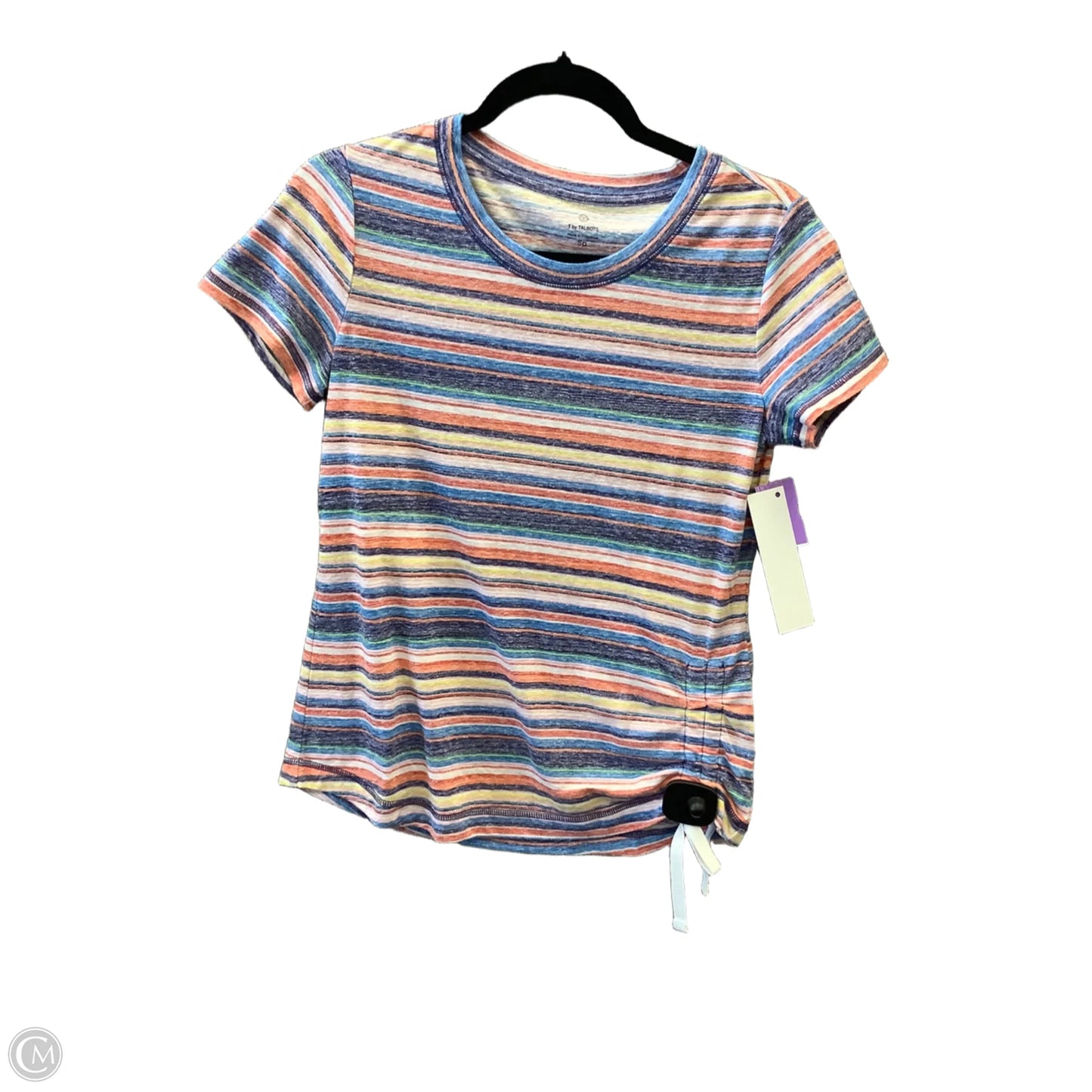 Top Short Sleeve By Talbots In Striped Pattern, Size: Sp