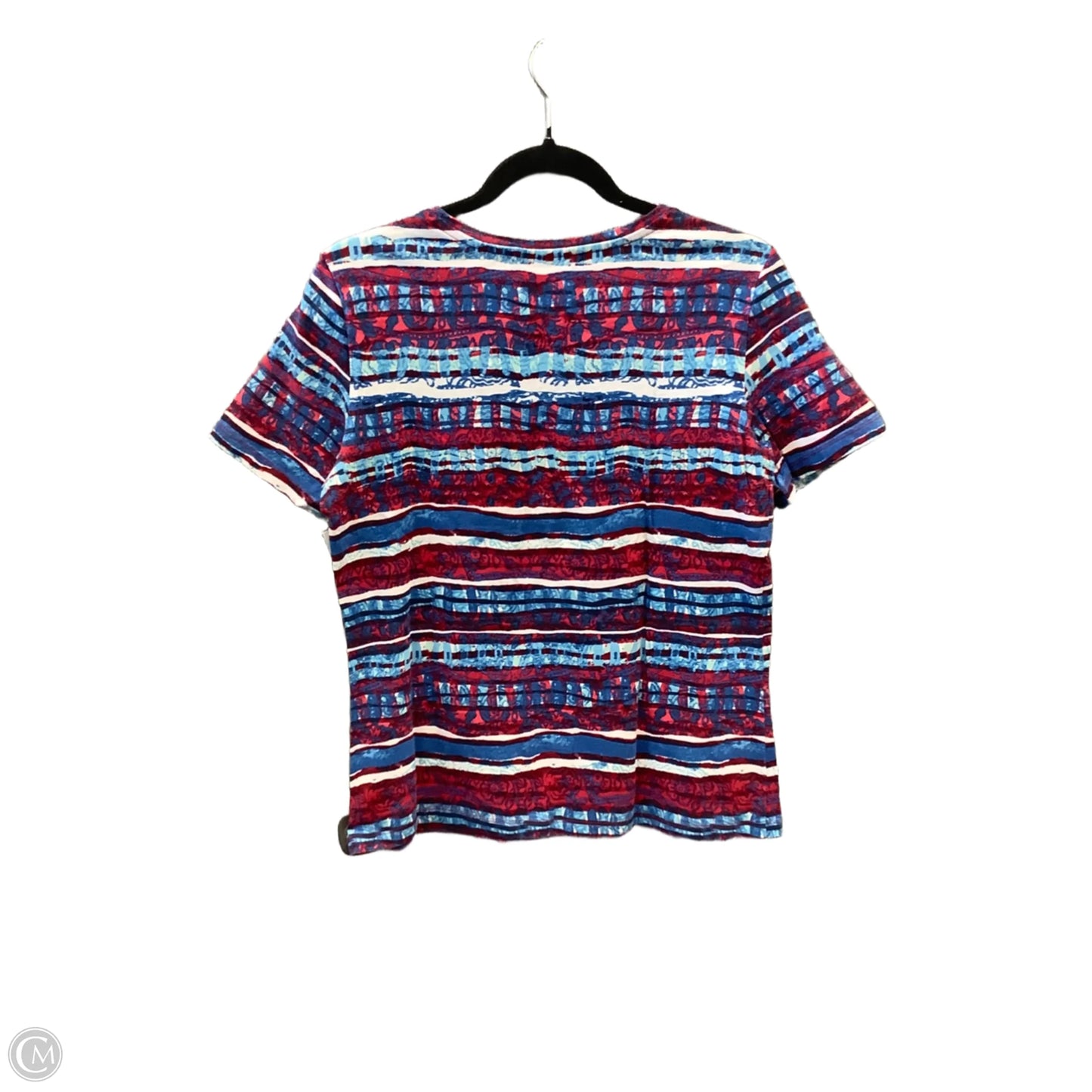 Top Short Sleeve By Christopher And Banks In Blue & Red & White, Size: Sp