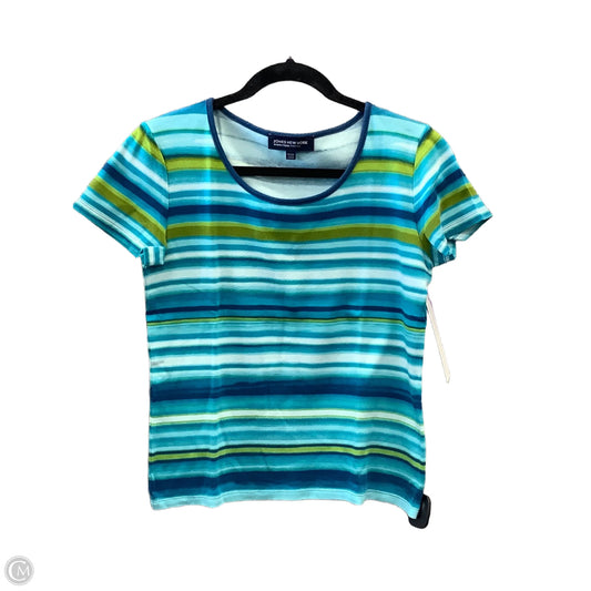 Top Short Sleeve By Jones New York In Striped Pattern, Size: Sp