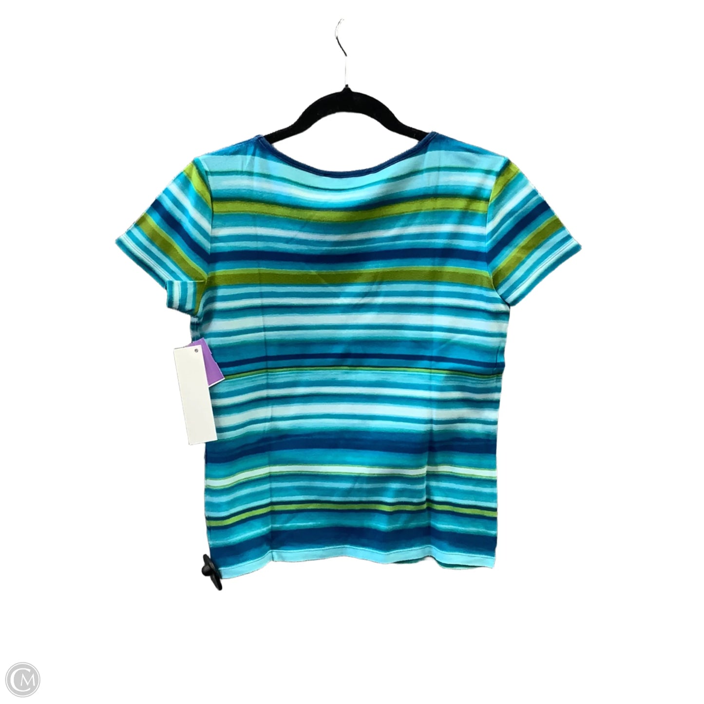 Top Short Sleeve By Jones New York In Striped Pattern, Size: Sp
