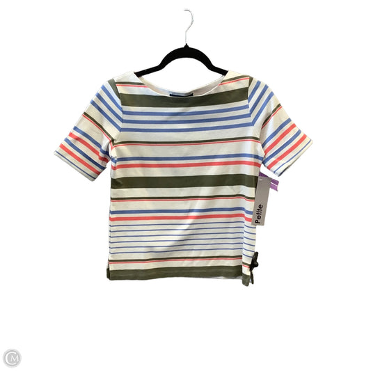Top Short Sleeve By Karen Scott In Striped Pattern, Size: Sp