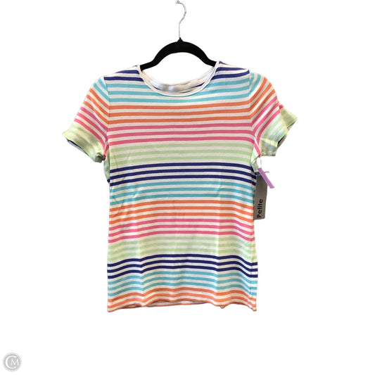 Top Short Sleeve By Talbots In Striped Pattern, Size: Sp