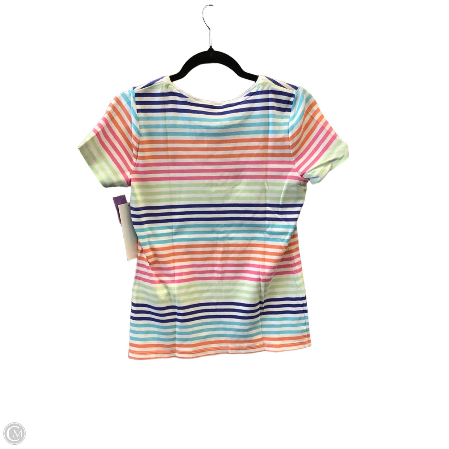 Top Short Sleeve By Talbots In Striped Pattern, Size: Sp