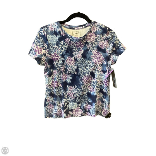 Top Short Sleeve By Studio Works In Blue & Purple, Size: Sp