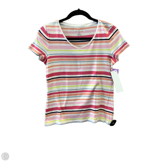 Top Short Sleeve By Talbots In Striped Pattern, Size: Sp