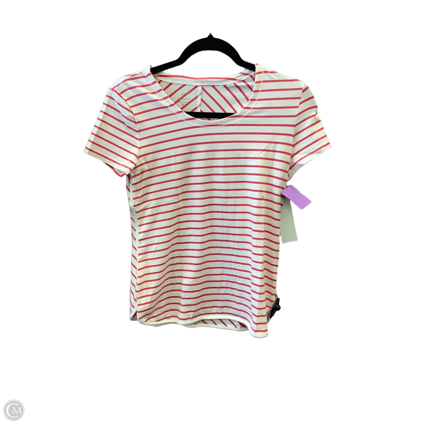 Top Short Sleeve By Talbots In Red & White, Size: Sp