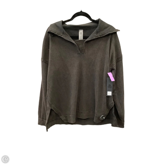 Sweatshirt Collar By Mono B In Grey, Size: M