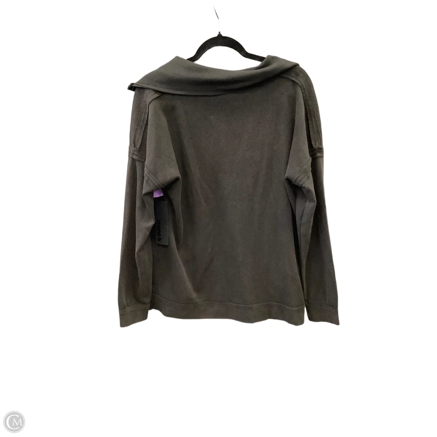 Sweatshirt Collar By Mono B In Grey, Size: M