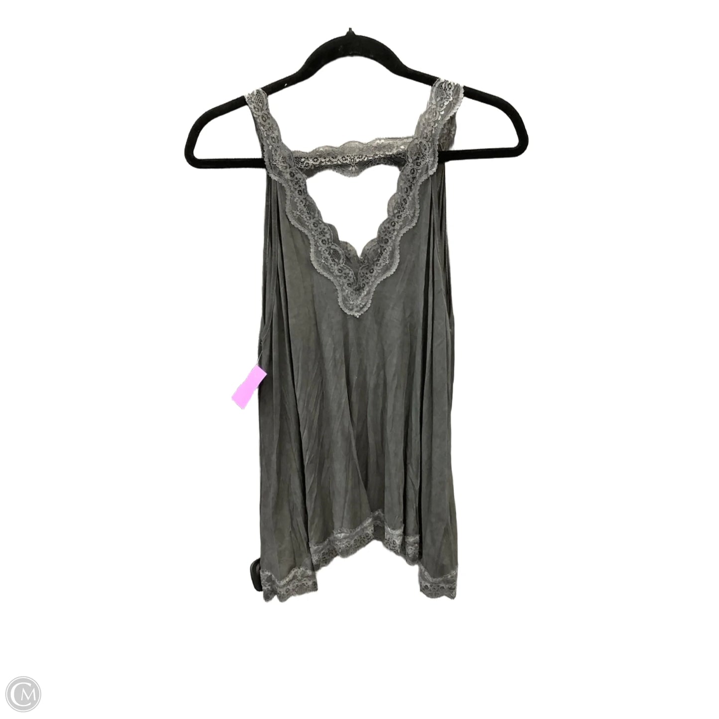 Top Sleeveless By Pol In Grey, Size: S