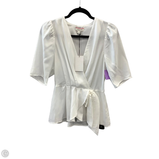 Blouse Short Sleeve By Andree By Unit In White, Size: S