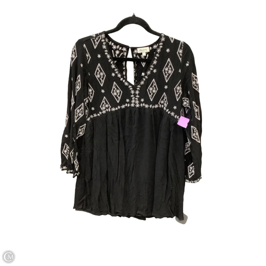 Top Long Sleeve By Clothes Mentor In Black, Size: M