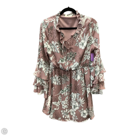 Dress Casual Short By Peace Love World In Purple, Size: M