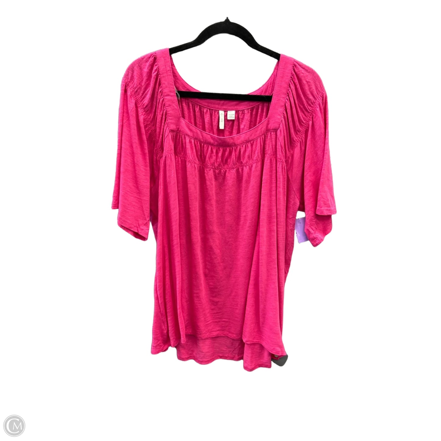 Top Short Sleeve By Cato In Pink, Size: 3x