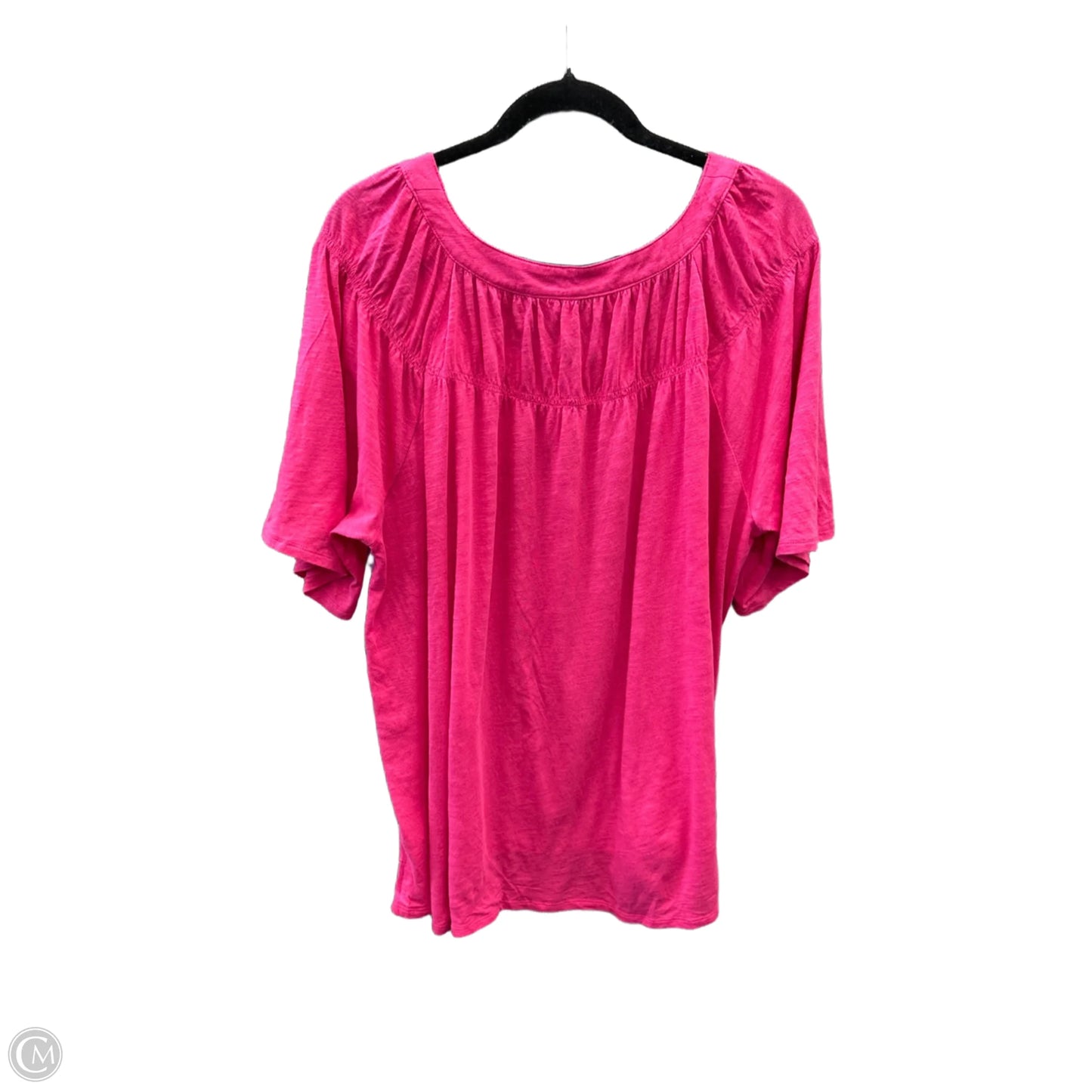 Top Short Sleeve By Cato In Pink, Size: 3x