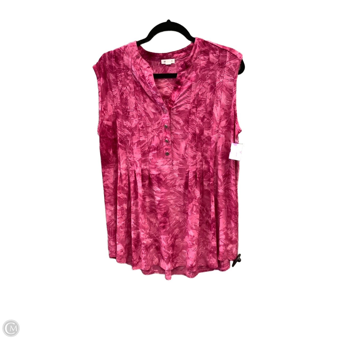 Top Sleeveless By Westport In Pink, Size: 1x