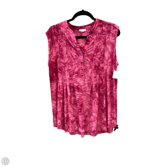 Top Sleeveless By Westport In Pink, Size: 1x