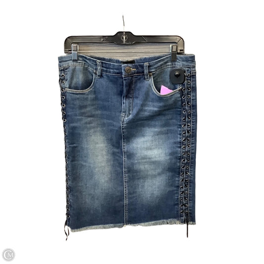 Skirt Midi By Jeans By Buffalo In Blue Denim, Size: 10