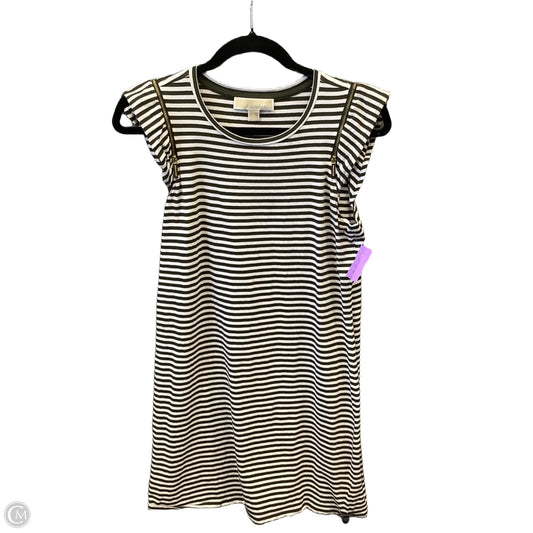 Dress Casual Midi By Michael By Michael Kors In Green & White, Size: M