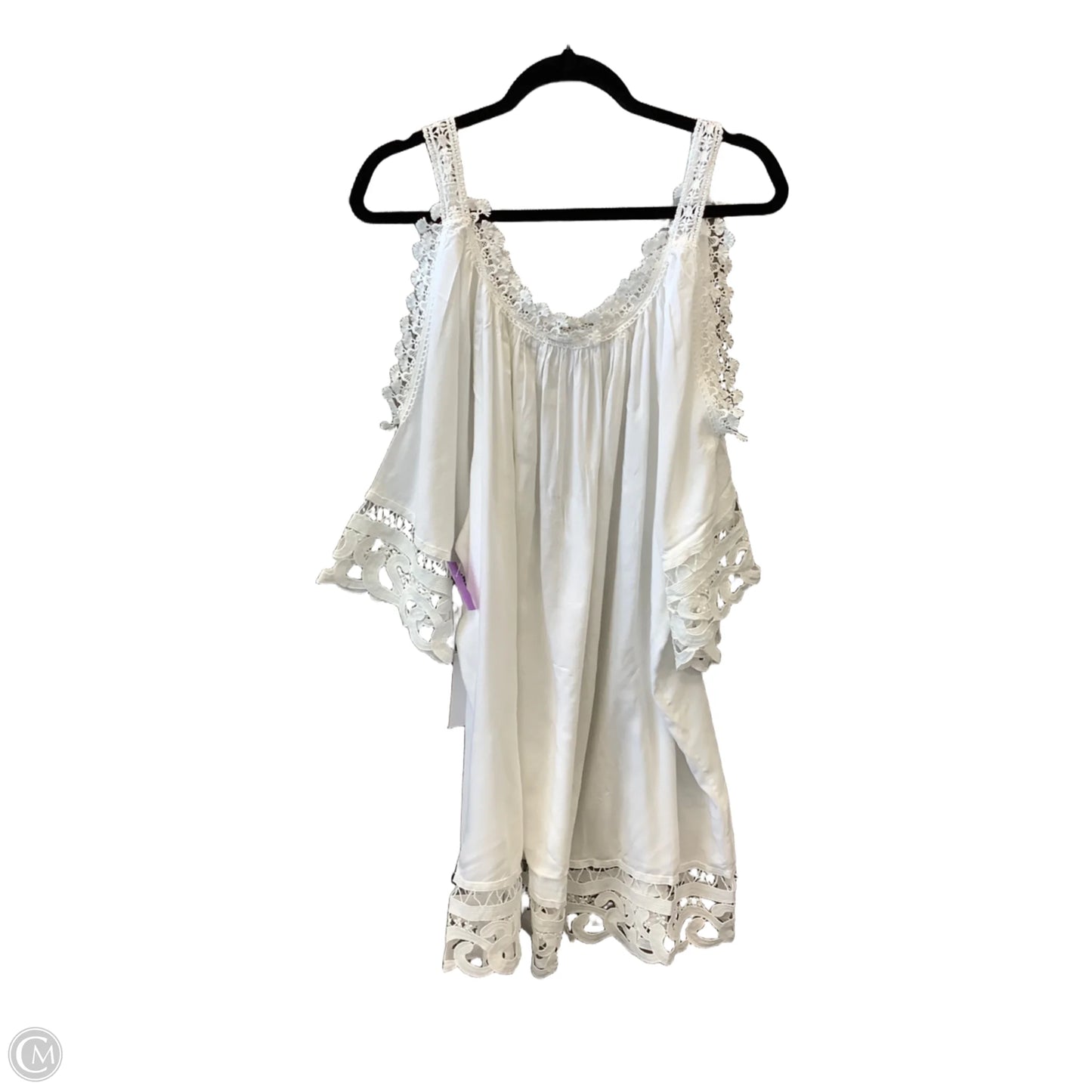 Swimwear Cover-up By Clothes Mentor In White, Size: 1x