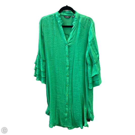 Dress Casual Midi By Mlle Gabrielle In Green, Size: L