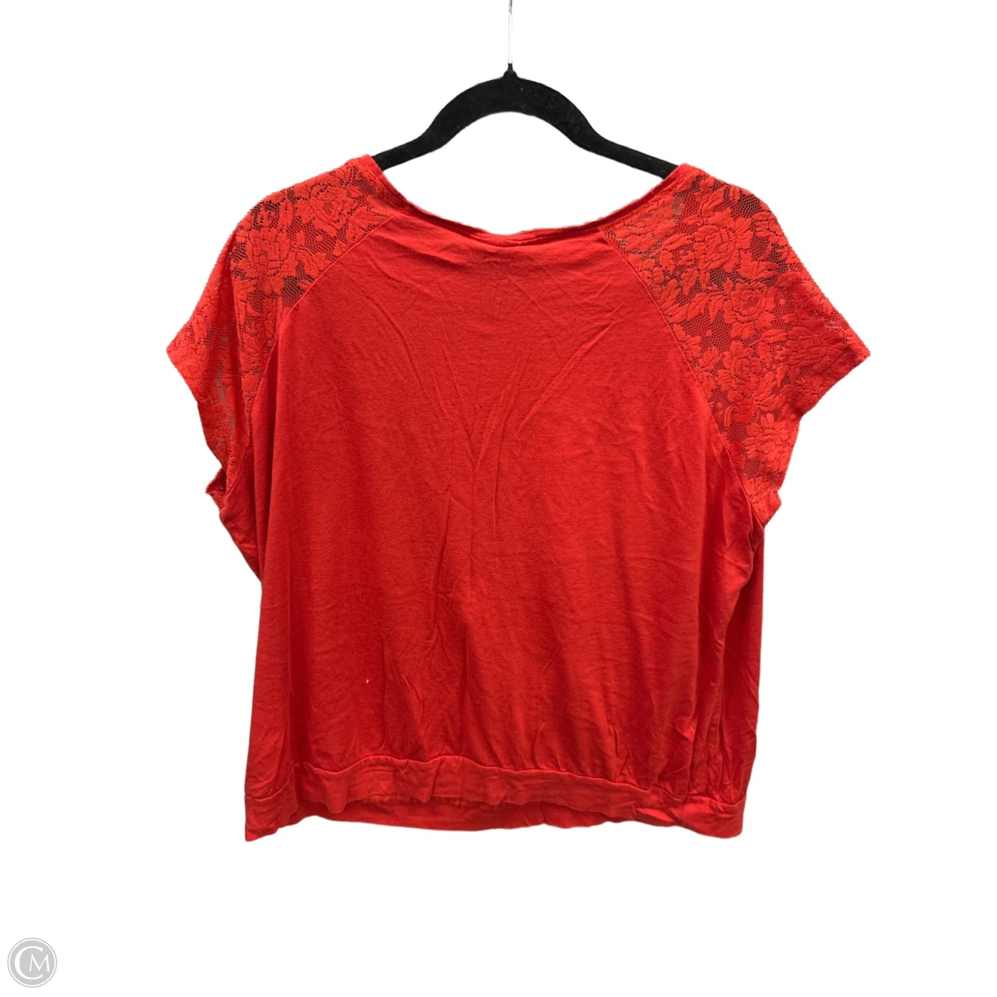 Top Short Sleeve By Lane Bryant In Red, Size: 1x