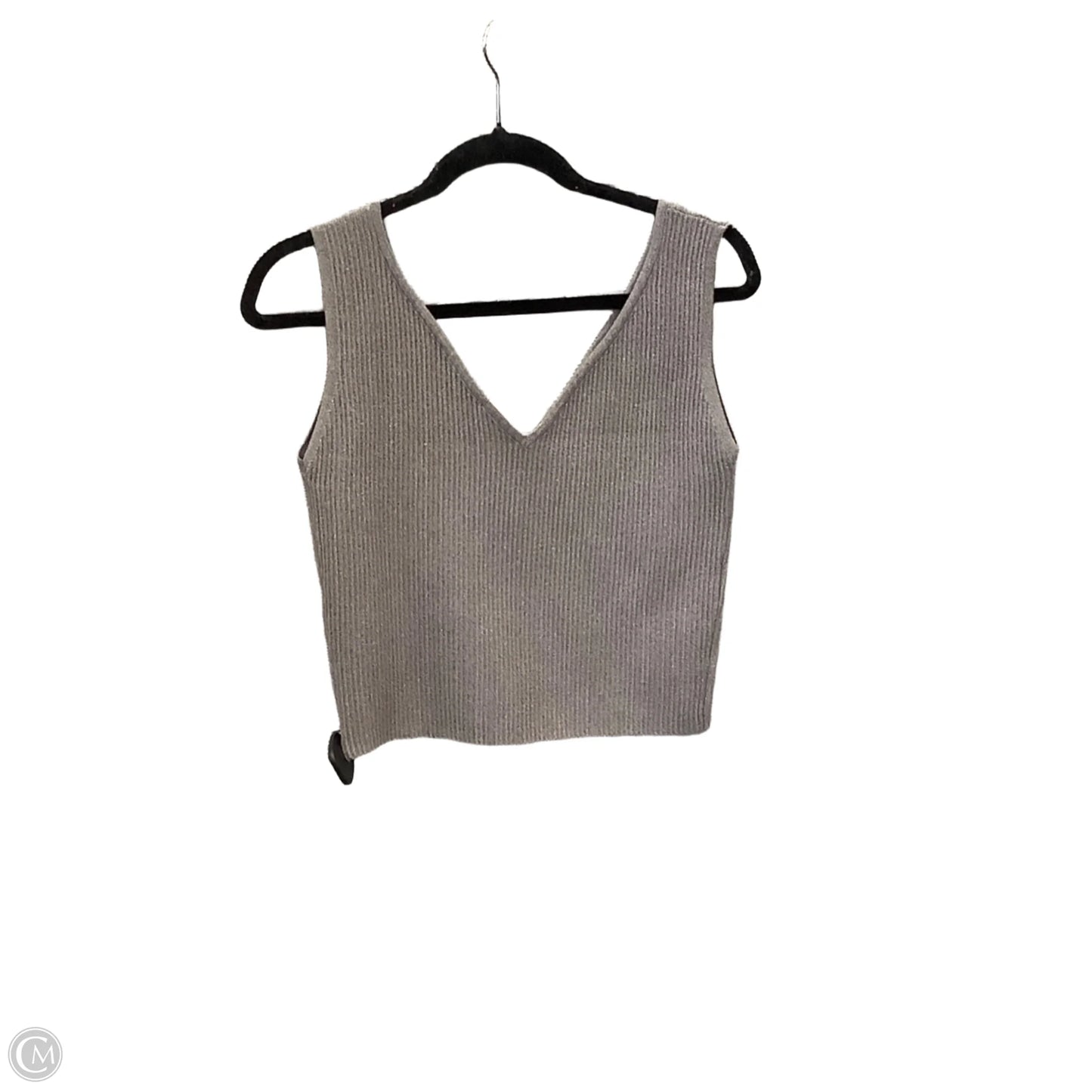 Top Sleeveless By Clothes Mentor In Grey, Size: L