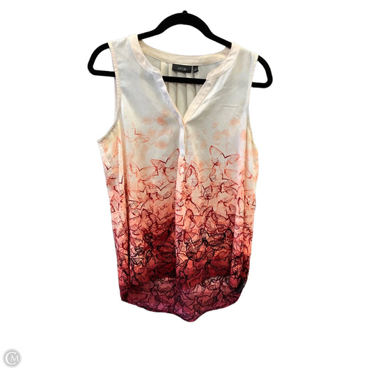 Top Sleeveless By Apt 9 In Orange & Red, Size: M