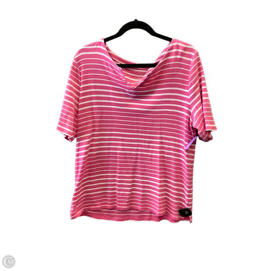 Top Short Sleeve By Talbots In Pink, Size: Xl