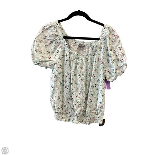 Blouse Short Sleeve By Falls Creek In Green, Size: M