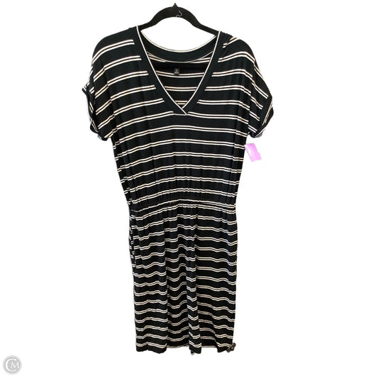 Dress Casual Midi By Banana Republic In Black & White, Size: Mp