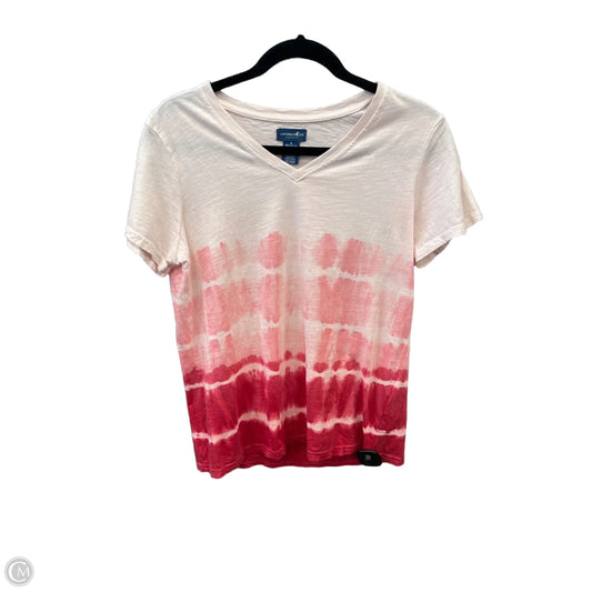 Top Short Sleeve By Caribbean Joe In Pink, Size: S