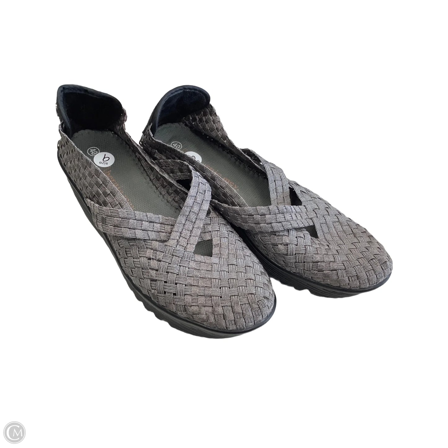 Shoes Heels Wedge By Bernie Mev In Grey, Size: 9