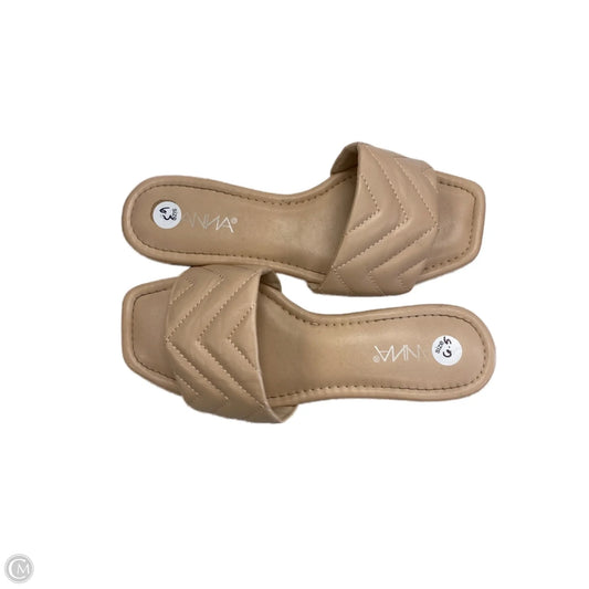 Sandals Flats By Anna In Tan, Size: 6.5