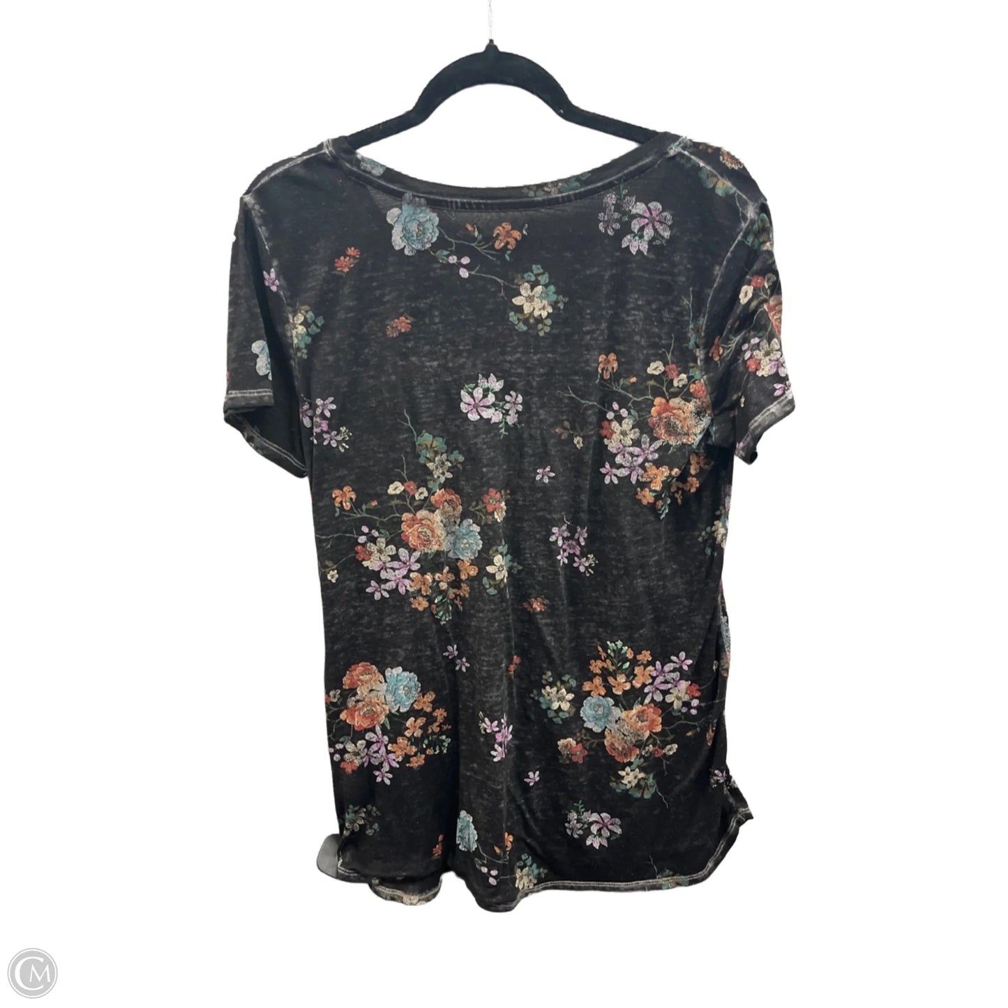 Top Short Sleeve By Maurices In Black, Size: L
