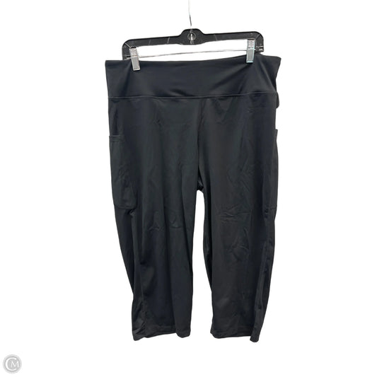 Athletic Capris By Clothes Mentor In Black, Size: Xxl