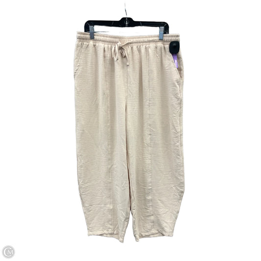 Pants Wide Leg By Clothes Mentor In Tan, Size: 14