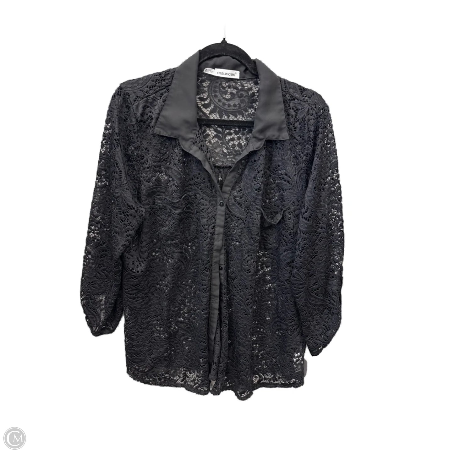 Top Long Sleeve By Maurices In Black, Size: 2x