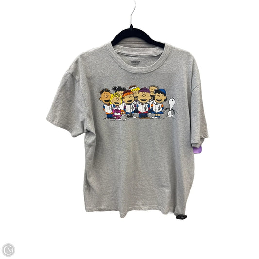 Top Short Sleeve By Clothes Mentor In Grey, Size: Xl