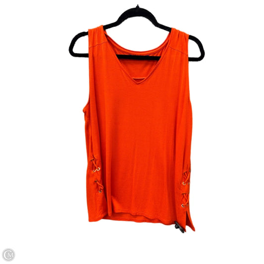 Top Sleeveless By Apt 9 In Orange, Size: L