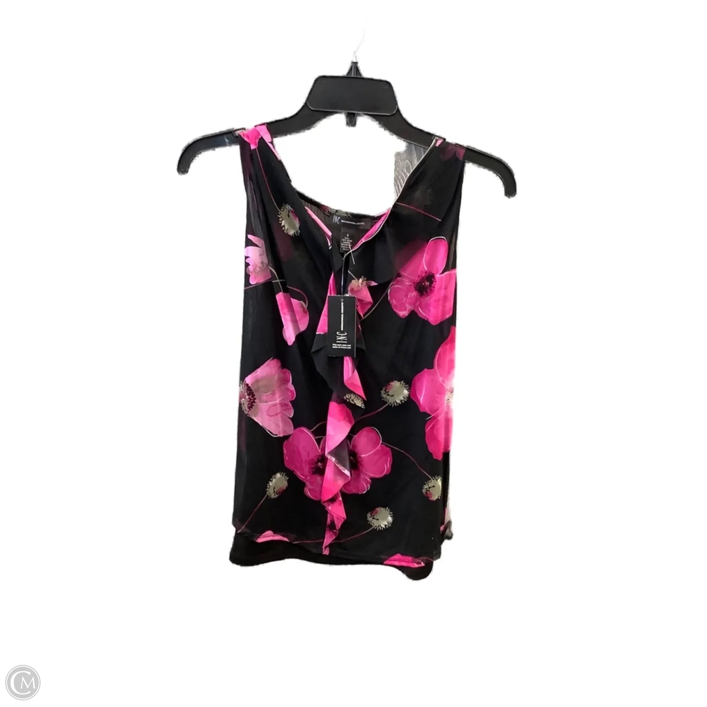 Top Sleeveless By Inc In Black & Purple, Size: S